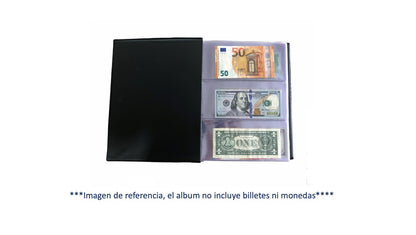 Album Para 120 Billetes Antiguos Excelente Calidad 40 Hojas Color Amarillo