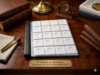 Hojas para Monedas Encartonadas x20 – Capacidad y Calidad Premium