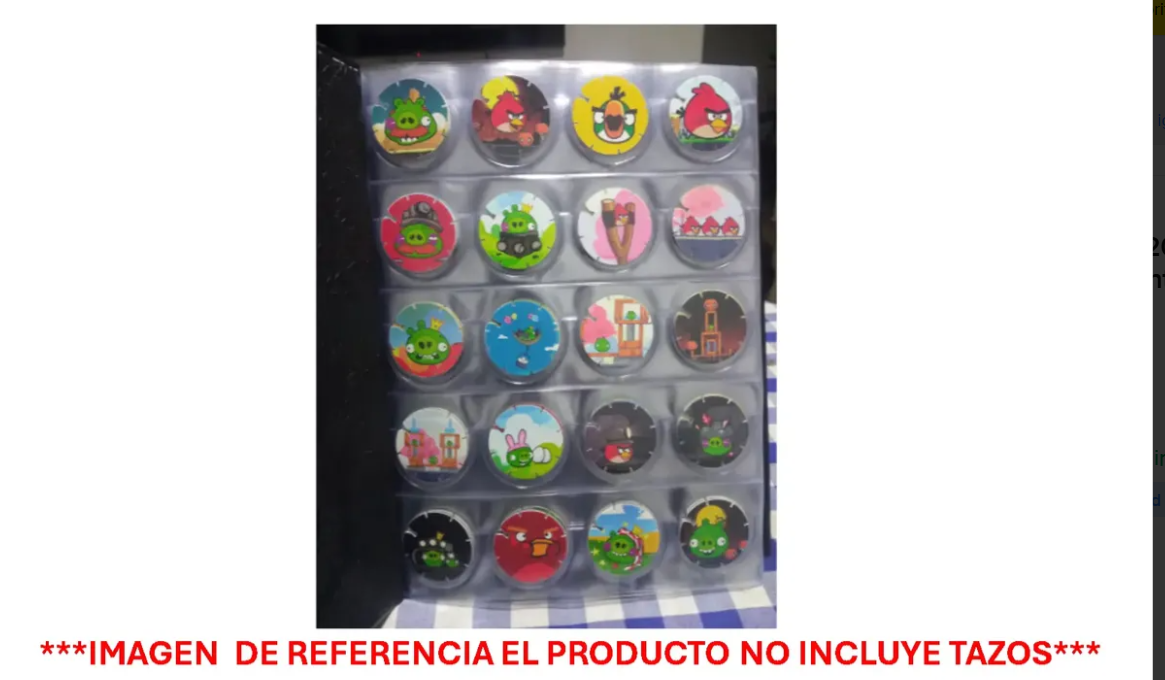 Hojas Para Albumes De Tazos X 20 Unds Excelente Calidad