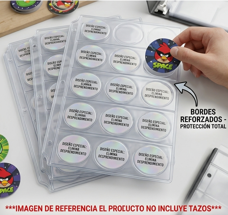 Hojas Para Albumes De Tazos X 20 Unds Excelente Calidad