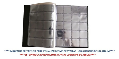 Hojas con Bolsillo o Solapa para Coleccionar Monedas x20  Excelente Calidad
