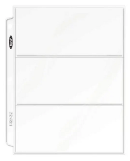 Hojas Bcw Para Albumes De Billetes 3 Compartimentos X 20 Ud