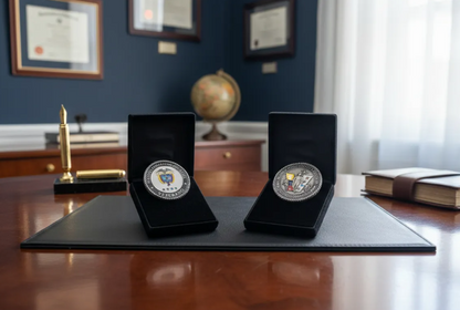 Moneda Homenaje Veteranos Colombia en Caja de Terciopelo Negro | Fuerzas Armadas Edición Especial