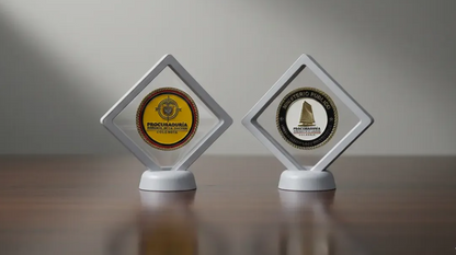 Moneda Conmemorativa Procuraduría General Nación Marco Flotante Blanco de Lujo