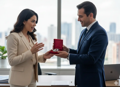 Moneda Conmemorativa Procuraduría General Nación Caja Roja de Lujo