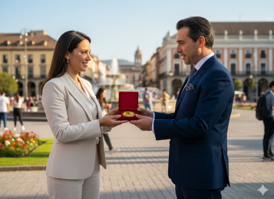 Moneda Conmemorativa Procuraduría General Nación Caja Roja de Lujo