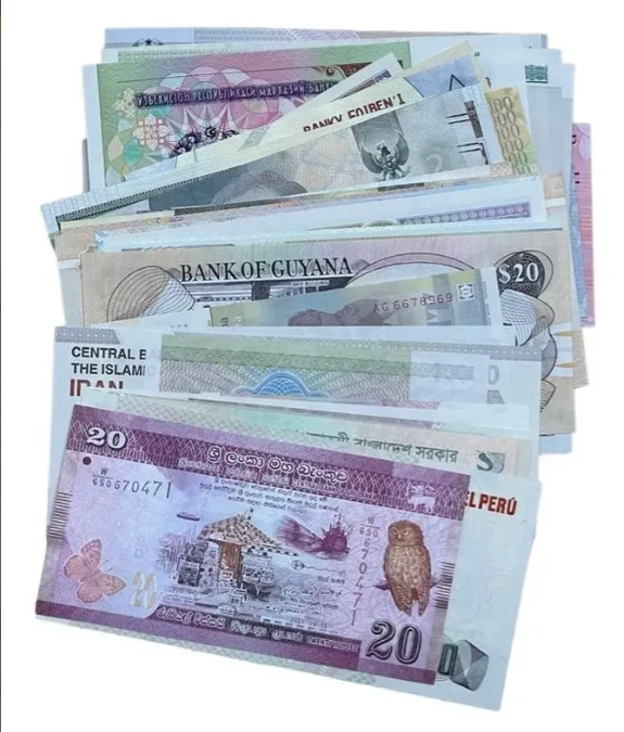 20 Billetes Extranjeros UNC Excelente Estado | Colección Mundial Original