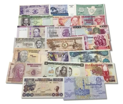 20 Billetes Extranjeros UNC Excelente Estado | Colección Mundial Original