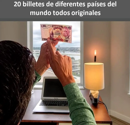 20 Billetes Extranjeros UNC Excelente Estado | Colección Mundial Original