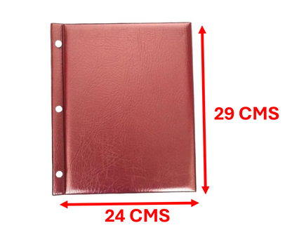 Album Para 120 Billetes Antiguos Excelente Calidad 40 Hojas Color Rojo Oscuro
