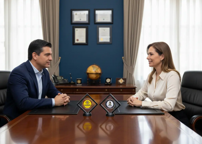 Moneda Conmemorativa Procuraduría General Nación Marco Flotante Negro de Lujo
