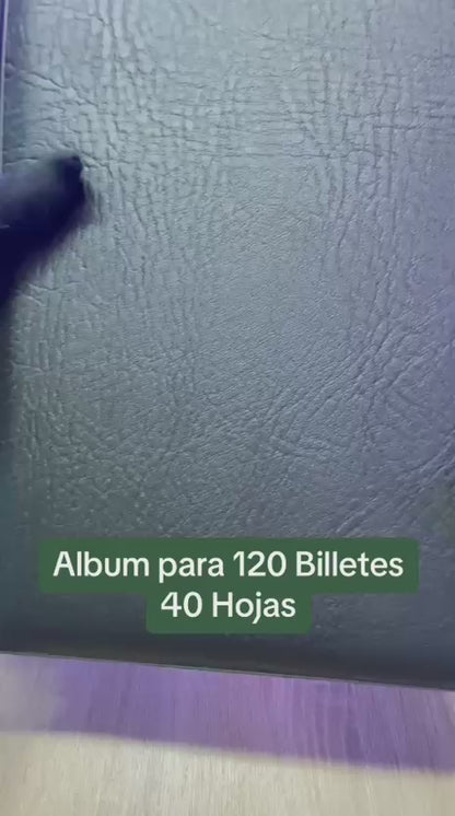 Album Para 120 Billetes Antiguos Excelente Calidad 40 Hojas Color Negro